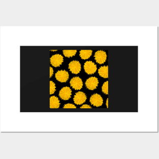 Dandelions on black Posters and Art